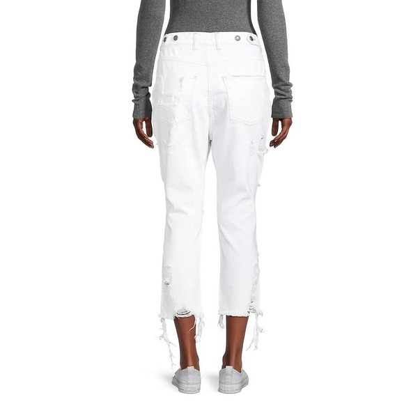 SER.O.YA OMAR DROP BOYFRIEND JEAN WHITE - Picture 4 of 8